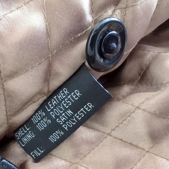 Collezione Jacket Mens Large Black Leather Buttery Soft Longline Button Matrix - Picture 6 of 8